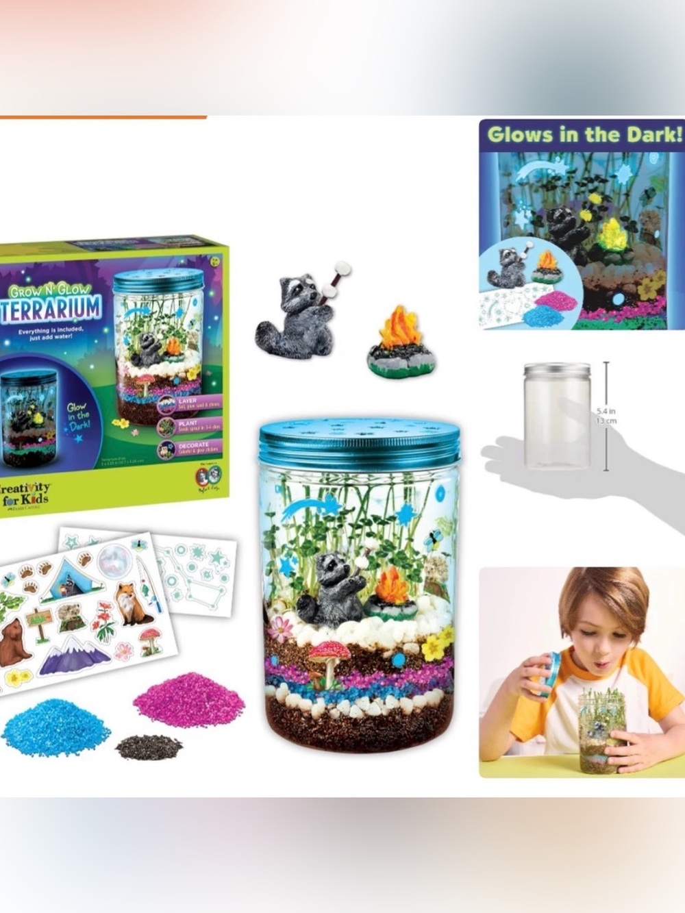 Create and Explore with the Grow 'N Glow Terrarium - Eco-Friendly Learning Kit!